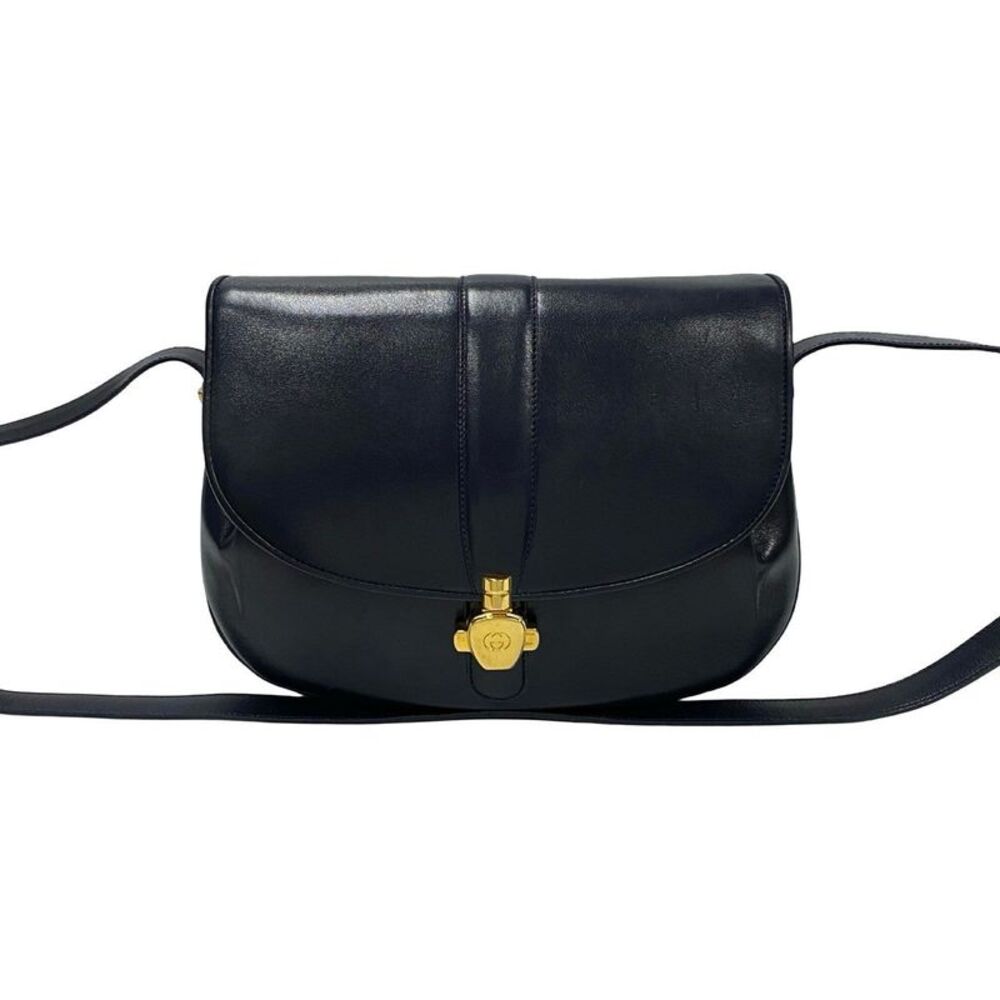 Gucci Old Gucci GG Logo Calf Leather Shoulder Bag - Picture 2 of 6